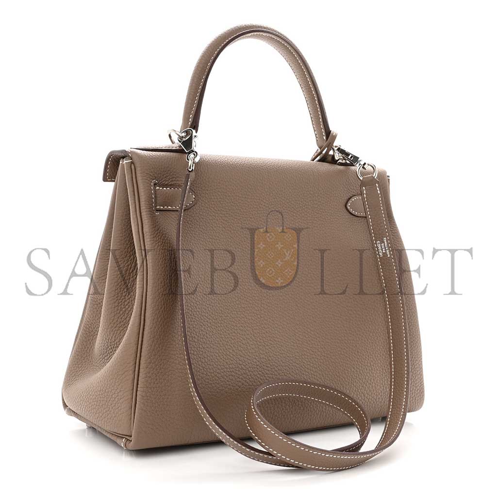 HERMÈS MASTER TOGO KELLY RETOURNE 28 ETOUPE (28*22*10cm) 